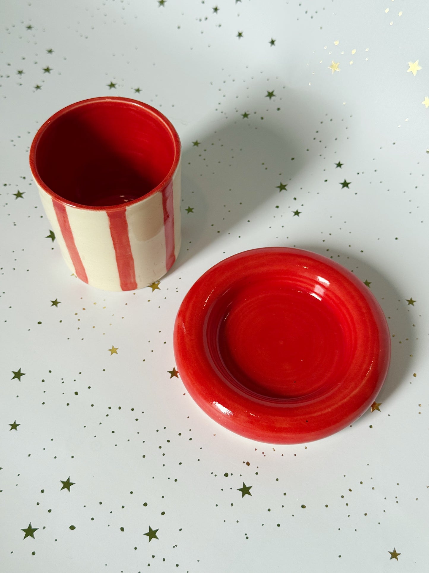 Red Stripe Bubble Set