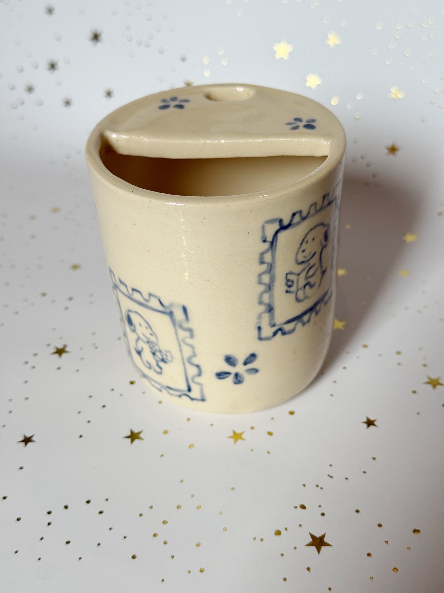 Postal Stamp Sippie Cup