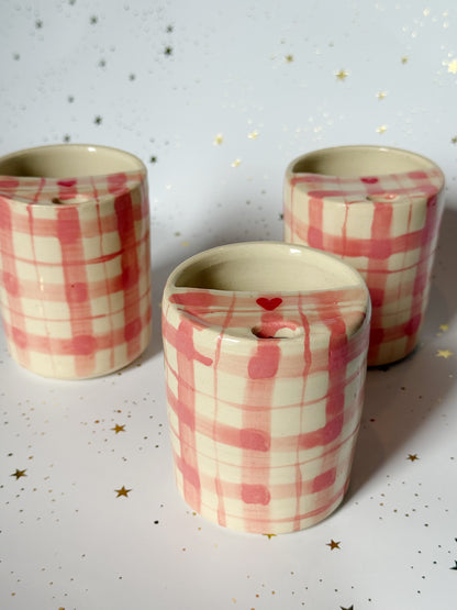 Gingham Sippie Mug