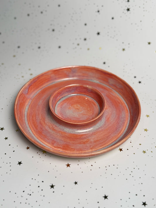 Sunset Chip and Dip Bowl